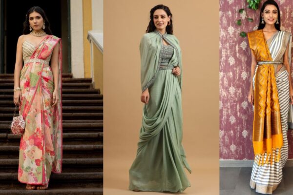 15 Stunning Saree Draping Styles: A Fusion of Modern and Traditional Elegance for Weddings and Parties