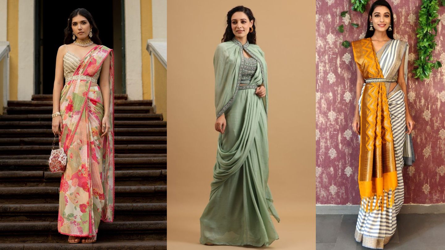 15 Stunning Saree Draping Styles: A Fusion of Modern and Traditional Elegance for Weddings and Parties
